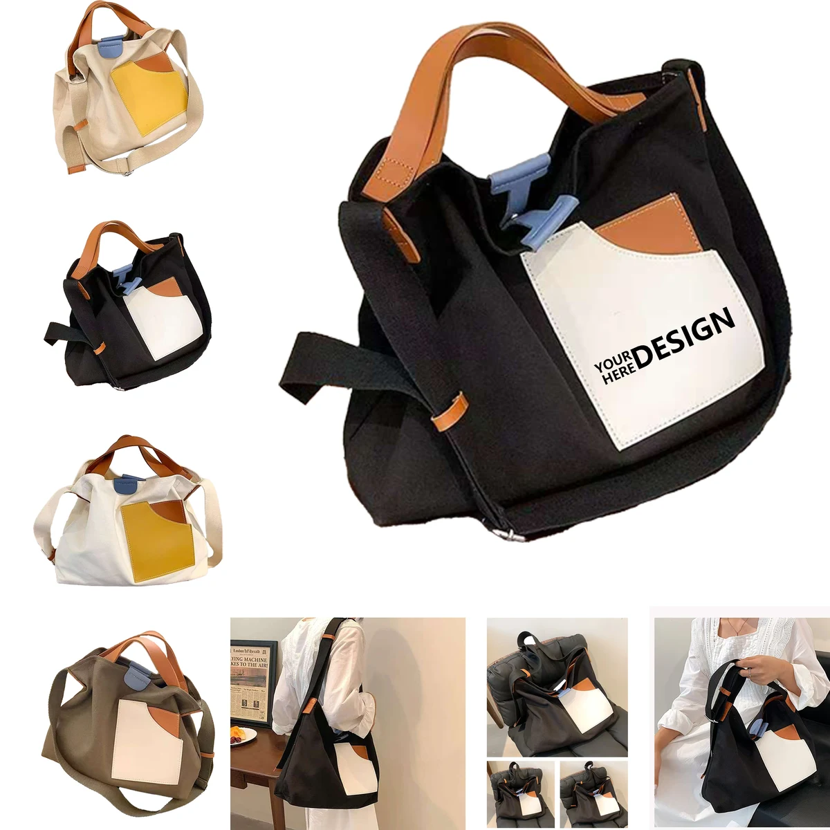 Women's Extra-Large Canvas Tote Bag 1