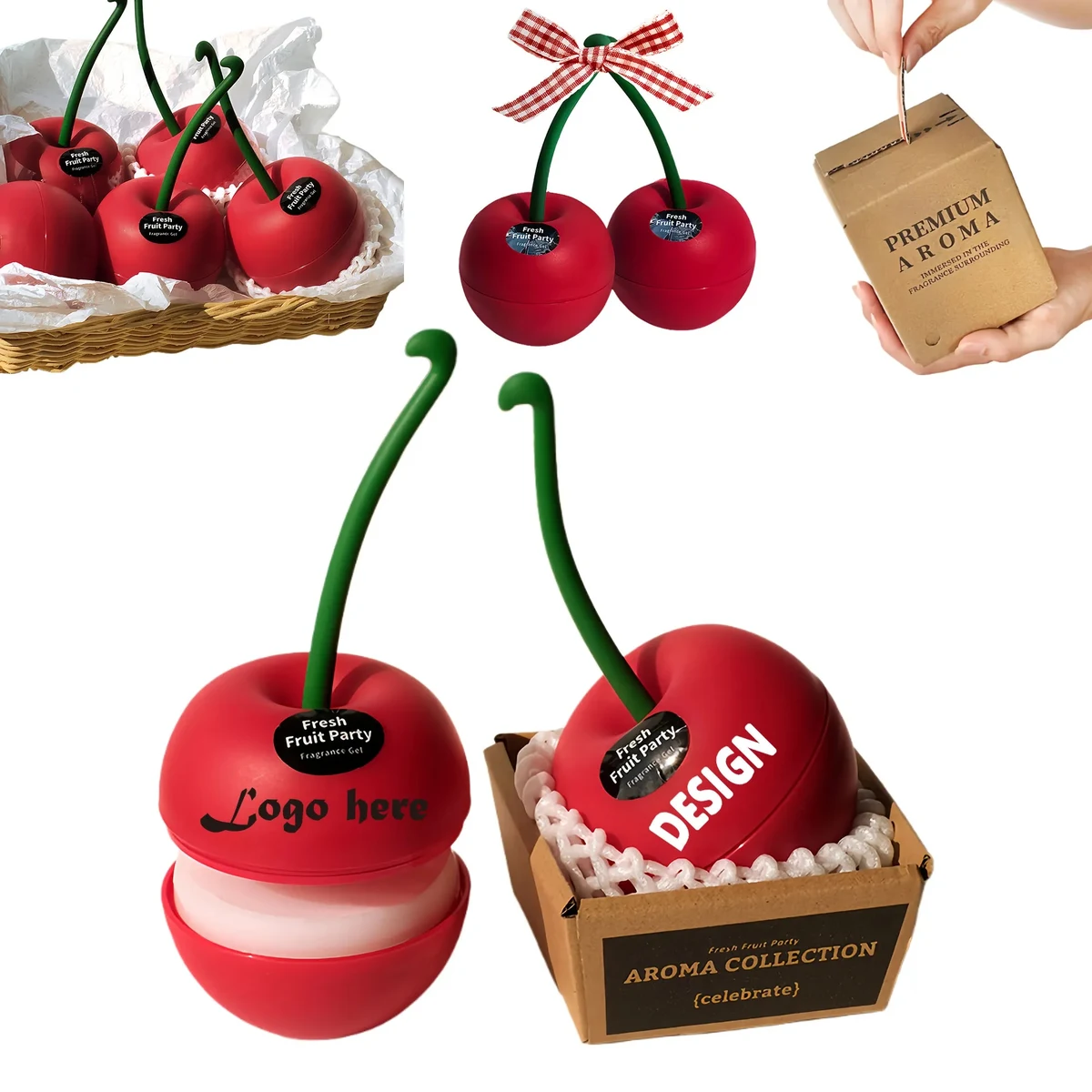 Cherry Scented Car Air Freshener Solid Gel 1