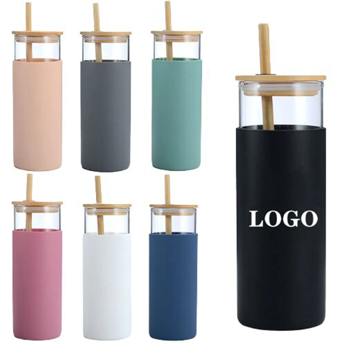 17 OZ Glass Straw Cup 1