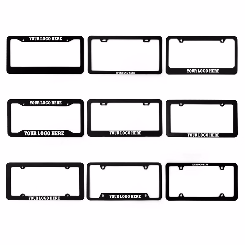 Personalized Aluminum Alloy License Plate Frame MOQ 50
