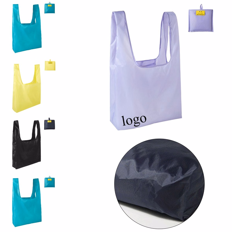 Foldable Reusable Polyester Shopping Tote Bag