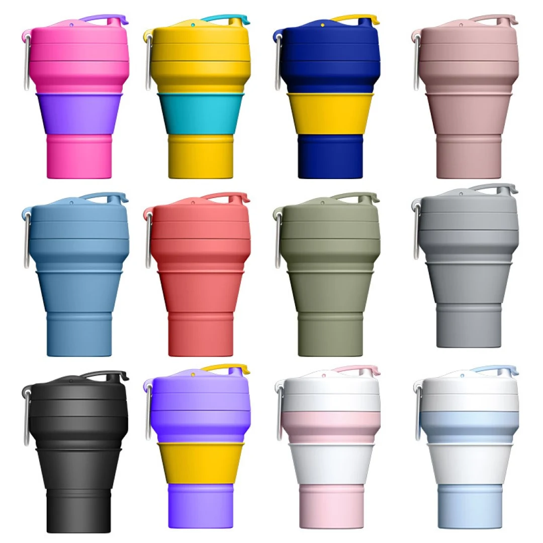 Collapsible cups with buckles 1