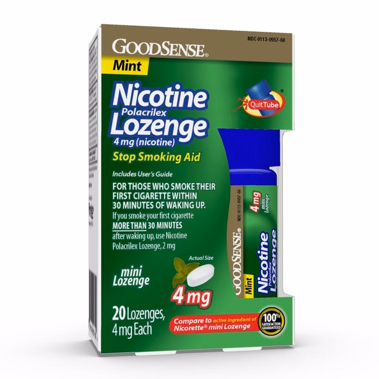 Nicotine Lozenges - 4 mg Mint 20 Pack