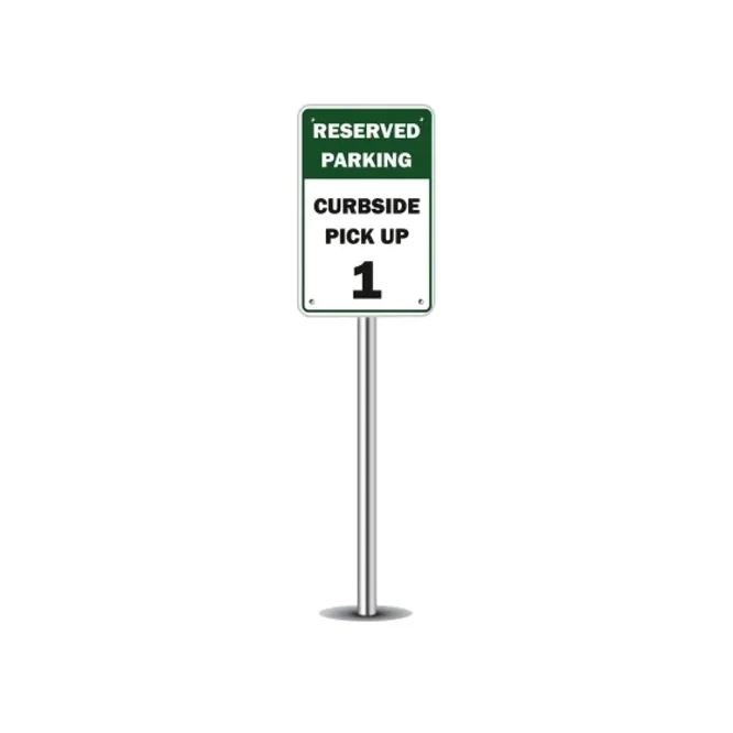 Reserved Curbside Pick Up Parking Sign-1ftx1ft(SQFT) w/Holes 1