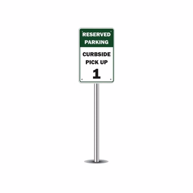 Reserved Curbside Pick Up Parking Sign-1ftx1ft(SQFT) w/Holes