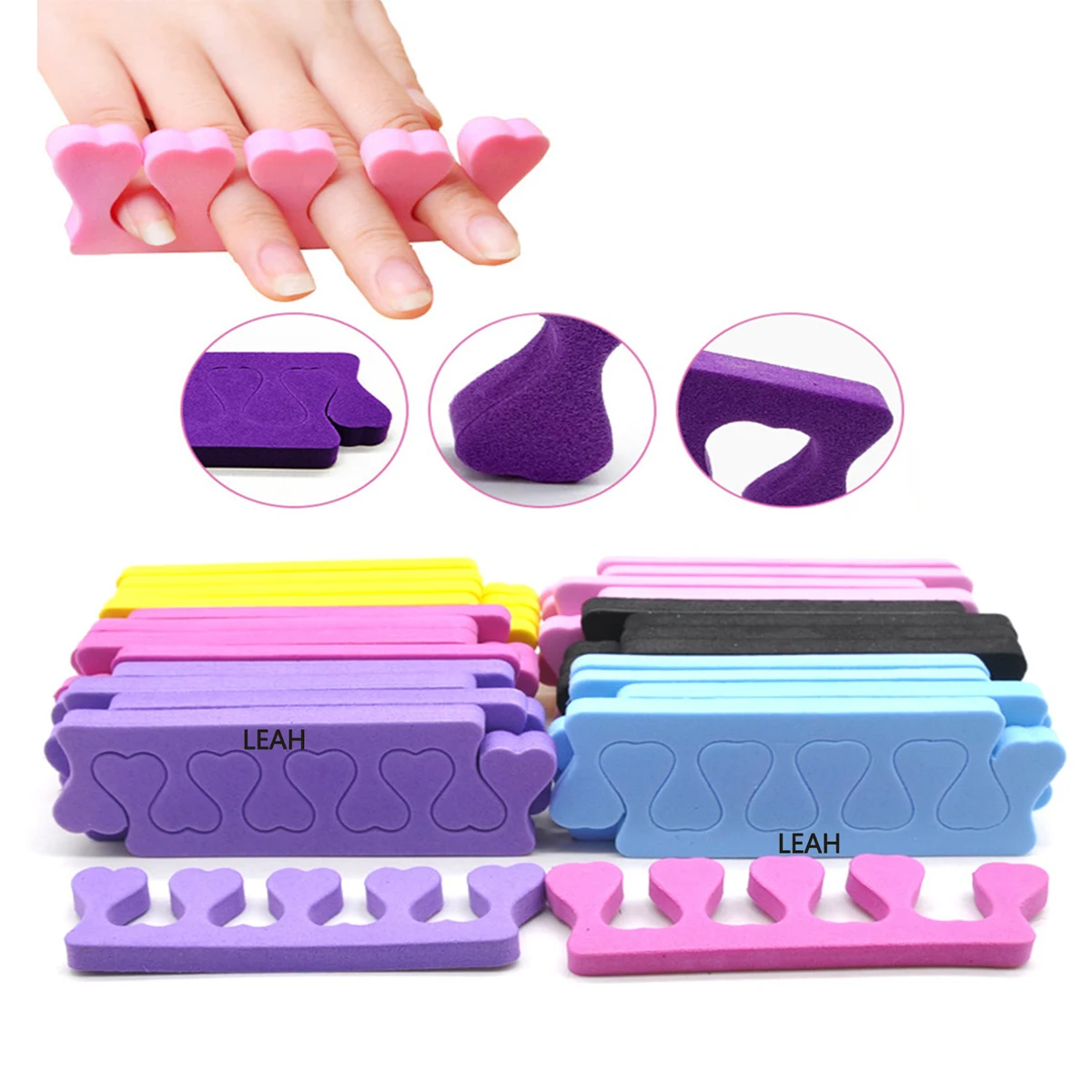 Soft Foam Finger Toe Separator Nail Art Pedicure Tools 1