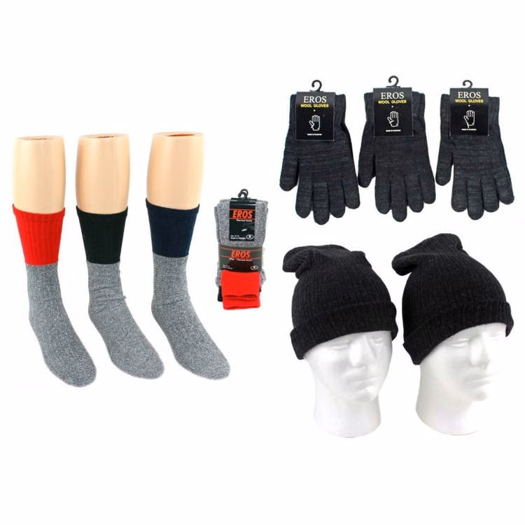 Adult Hats Gloves & Socks - Merino Wool Thermal Socks