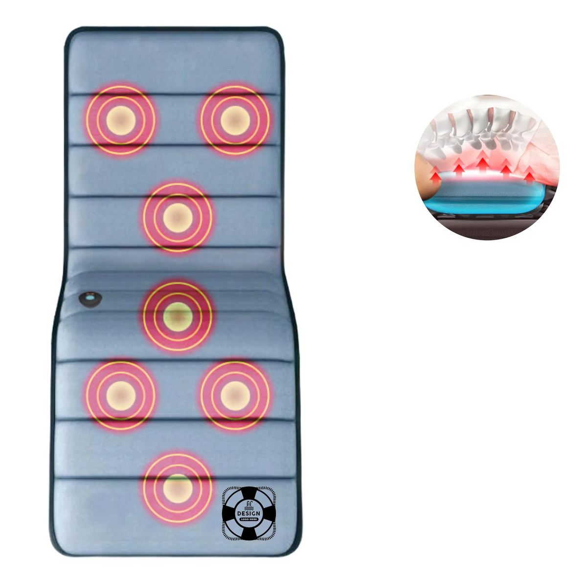 MOQ 50 Electric Massage Cushion for Neck and Lumbar Support 1