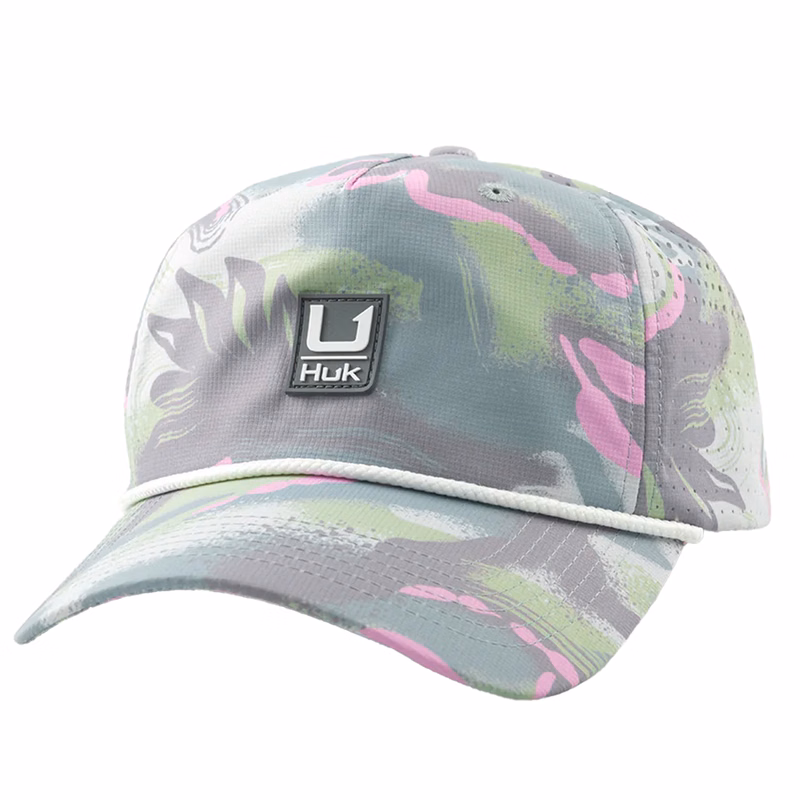 HUK® Unstructured Printed Cap with Rope Detail and Custom Logo