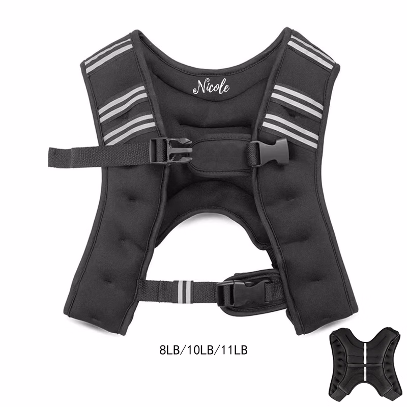 8/10/11LB Reflective Weighted Vest Running Tactical Training