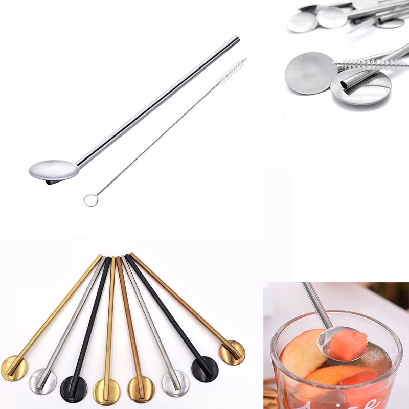 Stainless Steel Straw Spoon