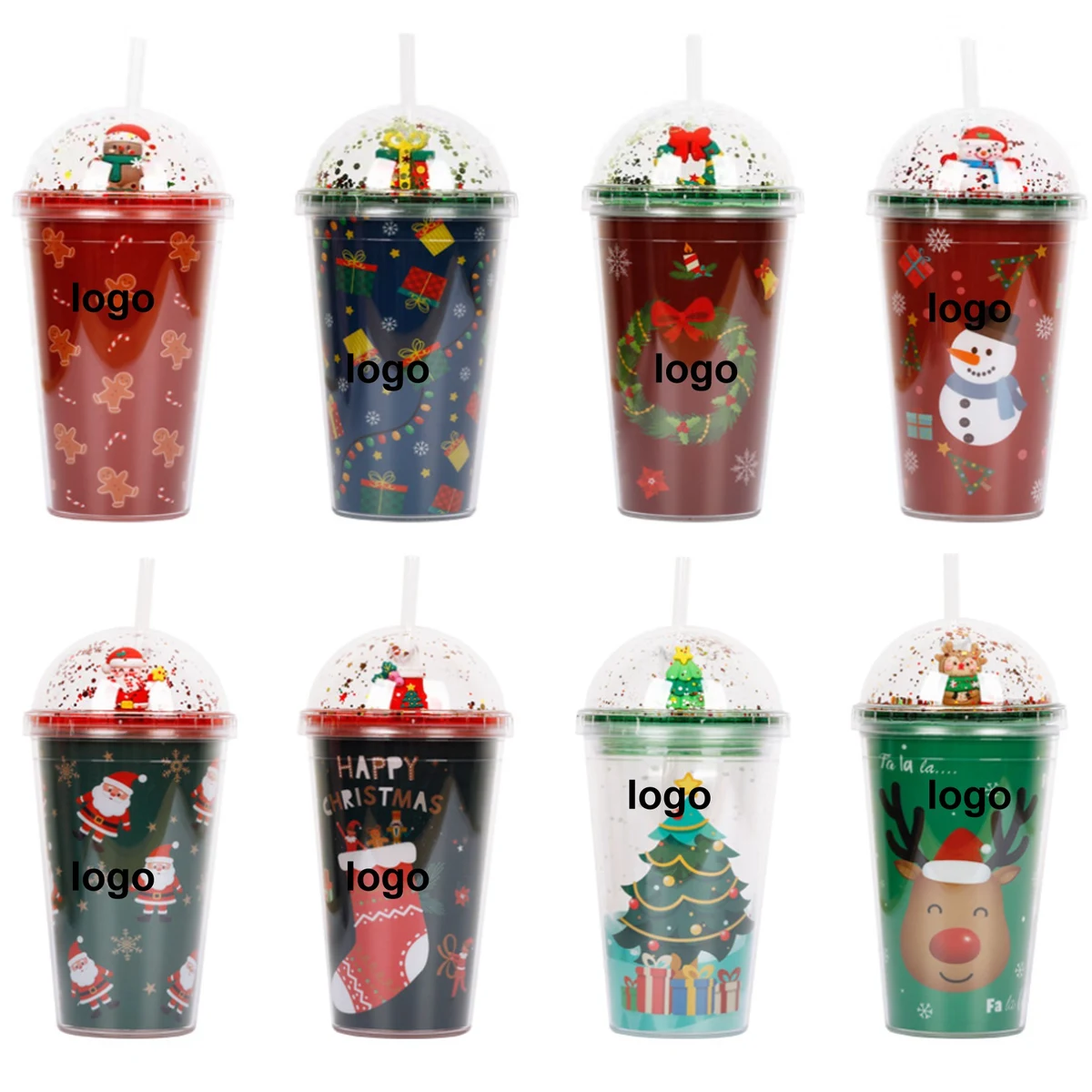 15oz Reusable Christmas Cup with Straw (direct import) 1