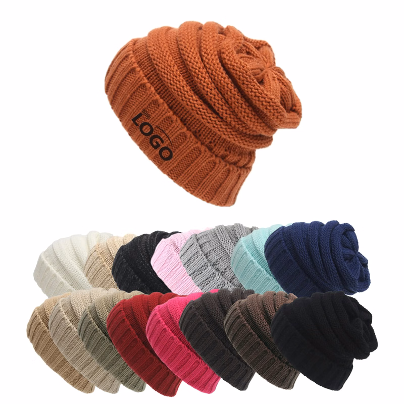 Acrylic Beanie Cozy Versatile Winter Essential Stacked