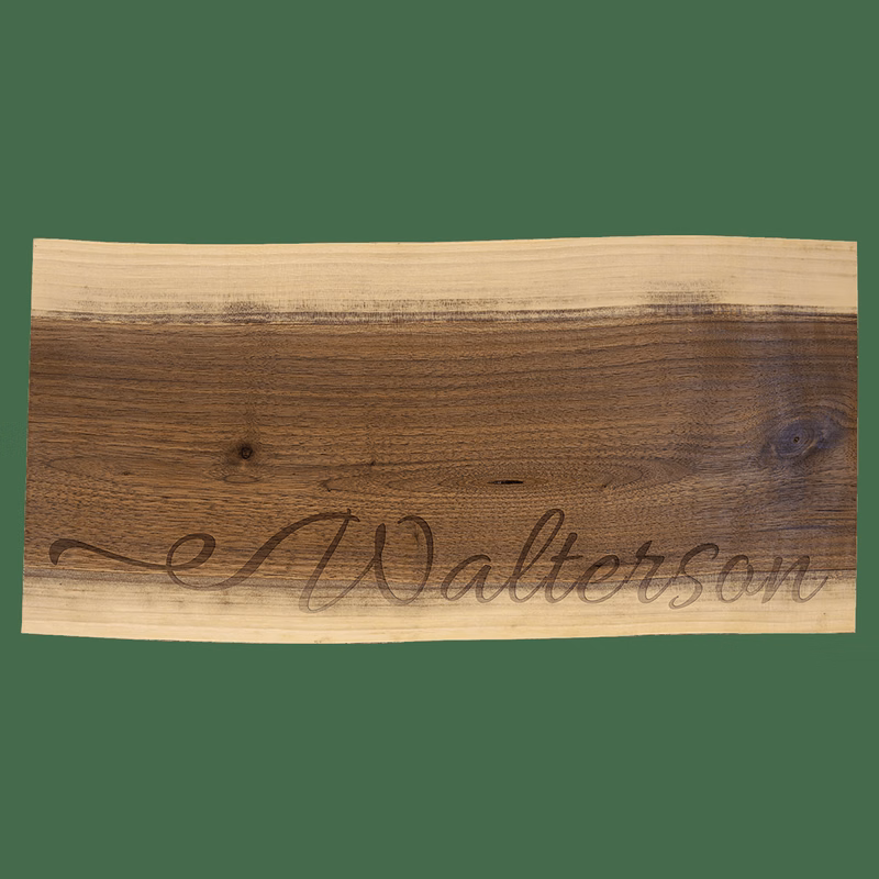 18" x 8" Variegated Black Walnut Cutting and Charcuterie Board