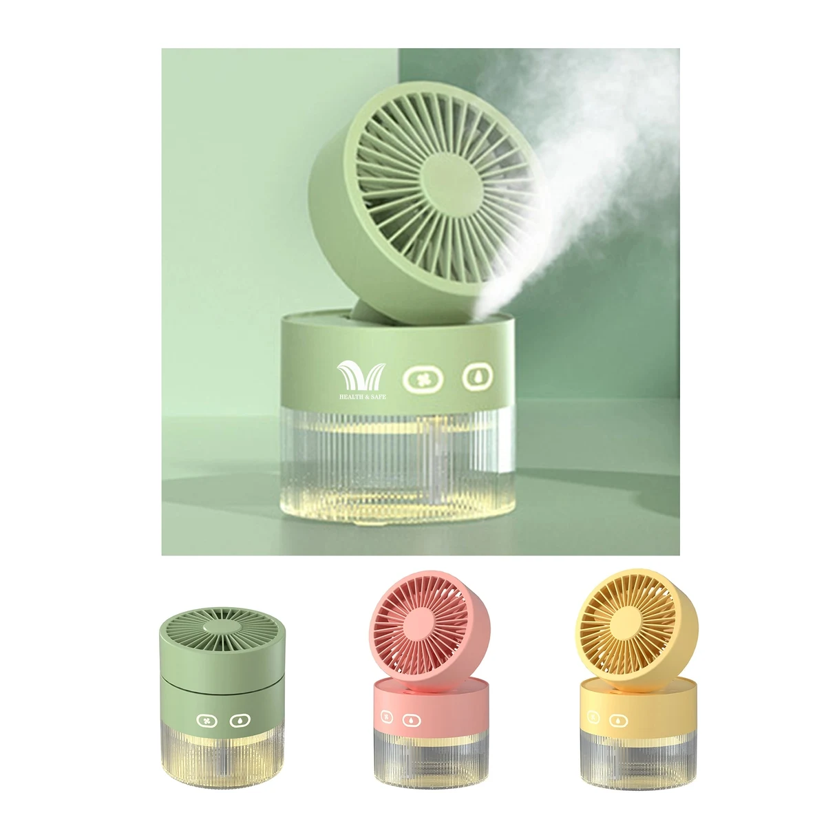Usb Portable Spray Desk Fan Smart Humidifier 3 Speed 1
