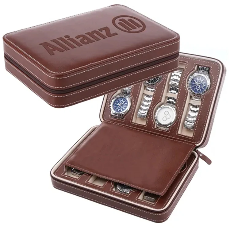 8 Watches Travel Organizer Leather Case 1