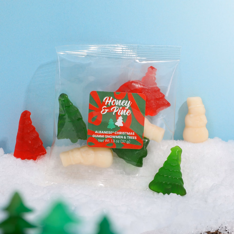 Albanese® Christmas Gummi Snowmen & Trees: Taster Packet