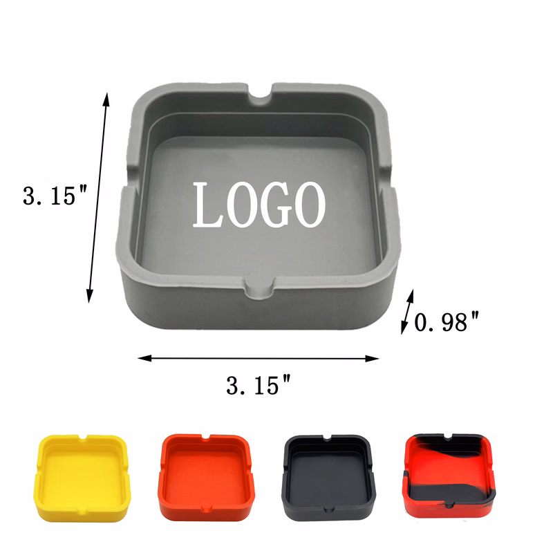 Easy Clean Square Silicone Ashtray