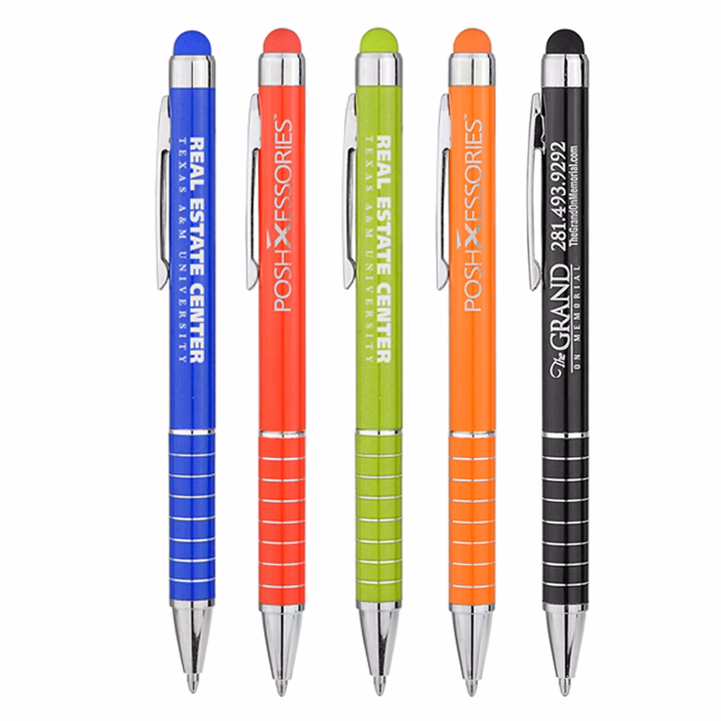 iPosh Mini Ballpoint Twist Stylus Pen (Orange)