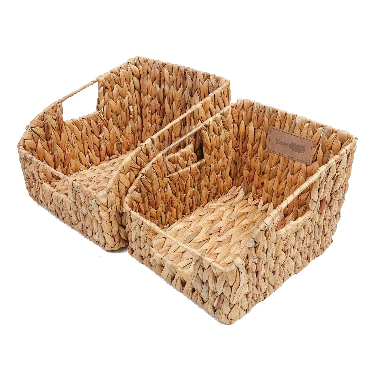 2 Set Hand-Woven Baskets with Handles 1
