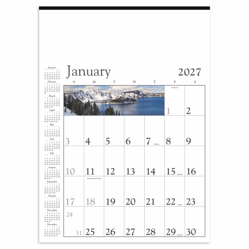 Triumph® Calendars Decorator Memo (White) Calendar