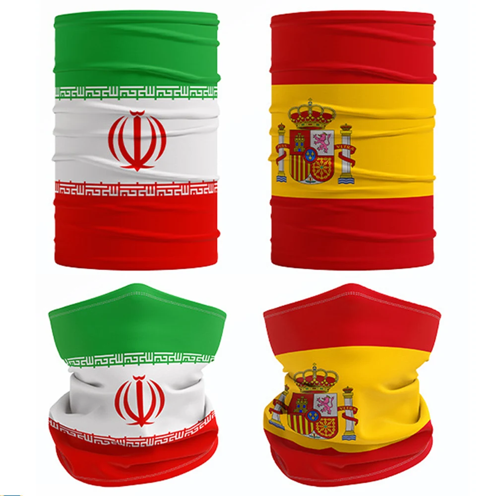 Qatar World Cup Multifunctional National Flag Customized Cooling Neck Gaiter 1