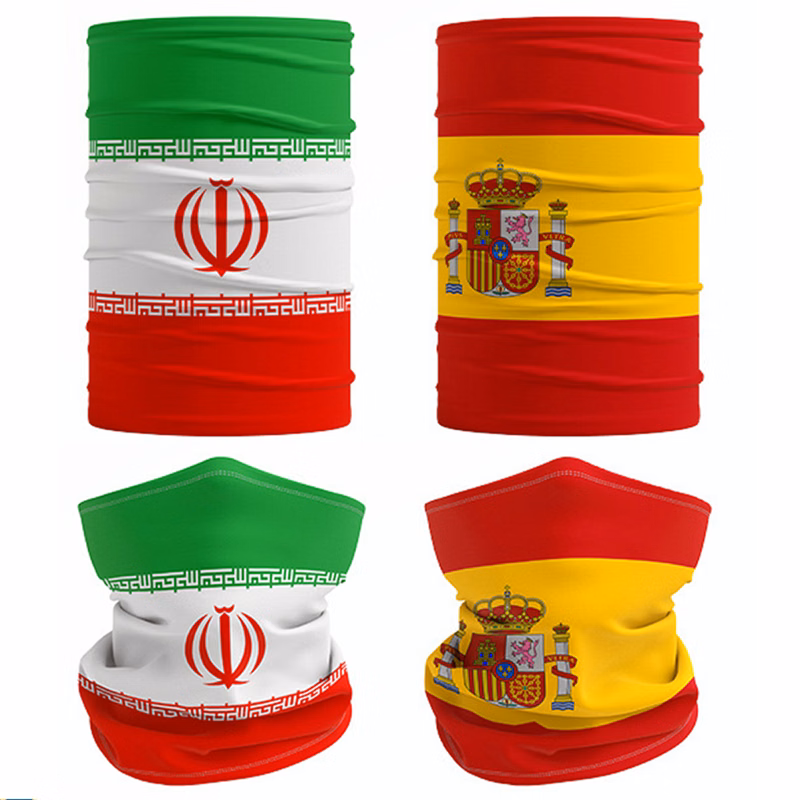 Qatar World Cup Multifunctional National Flag Customized Cooling Neck Gaiter