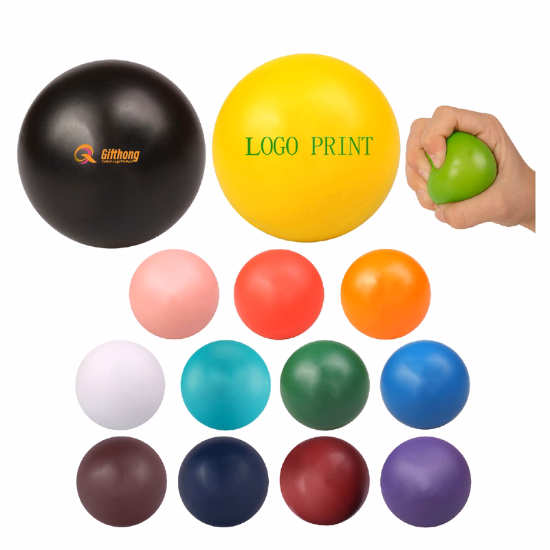 Solid Color Round Stress Ball