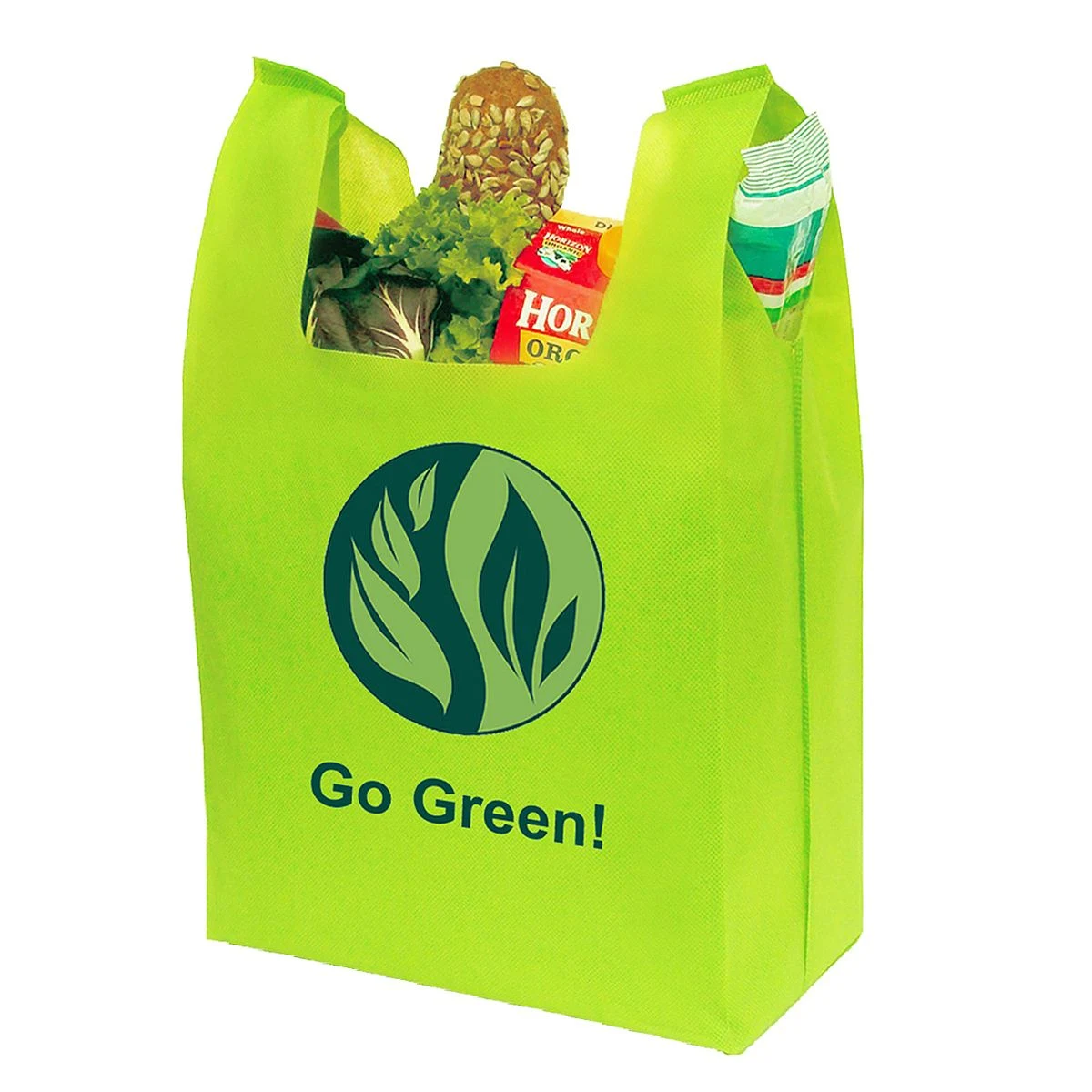 Custom 70g Non-Woven T-Shirt Style Bag 14"x22"x4" 1