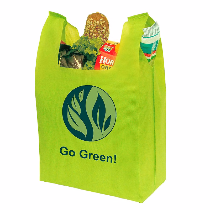 Custom 70g Non-Woven T-Shirt Style Bag 14"x22"x4"
