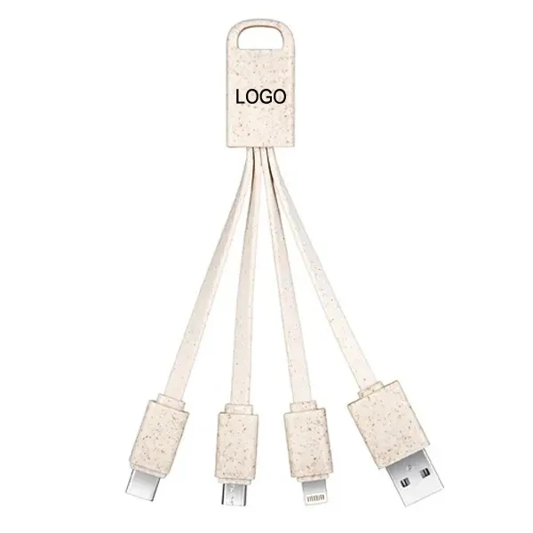 Eco Wheat Straw 4 in 1 Charging Cables 1