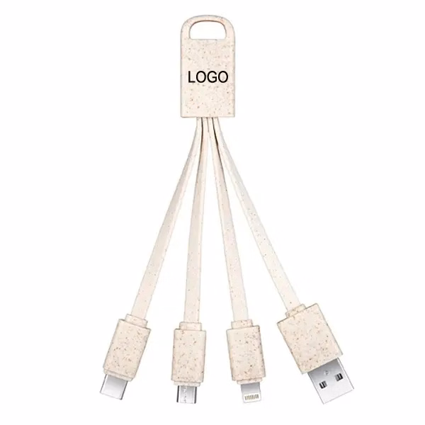 Eco Wheat Straw 4 in 1 Charging Cables