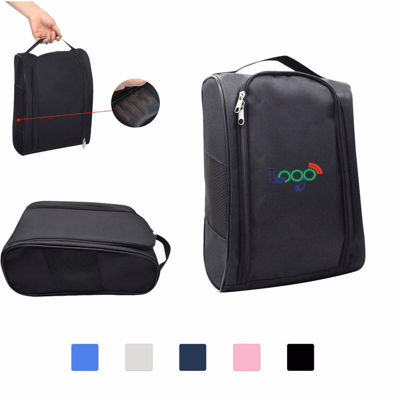 Golf Shoe Bag with Ventilated Mesh Panel