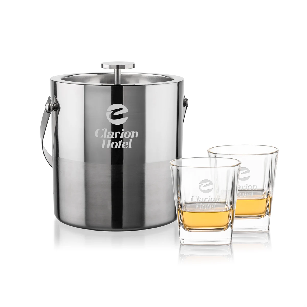 Catania Ice Bucket & Arcadia On-the-Rocks Set 1