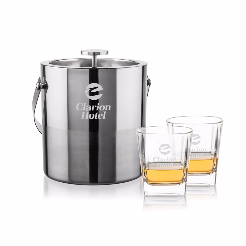 Catania Ice Bucket & Arcadia On-the-Rocks Set