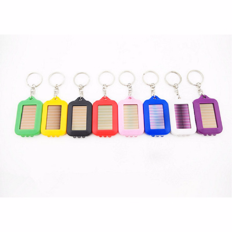 Solar Power 3 LED Light Keychain