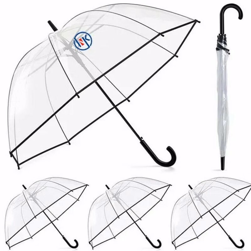 The 47" Clear Umbrella with Color Trim