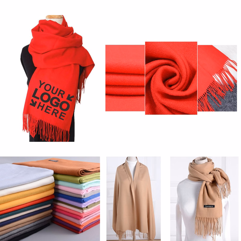 MOQ50Pcs Oversize Winter Cashmere Scarves