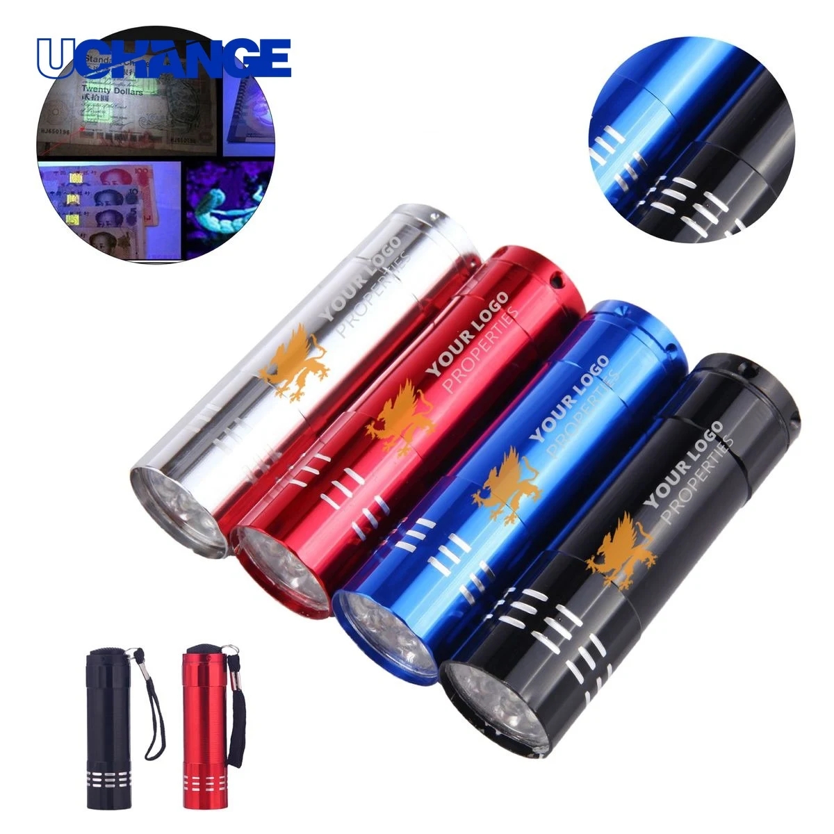 Compact Aluminum LED Flashlight Keychain 1