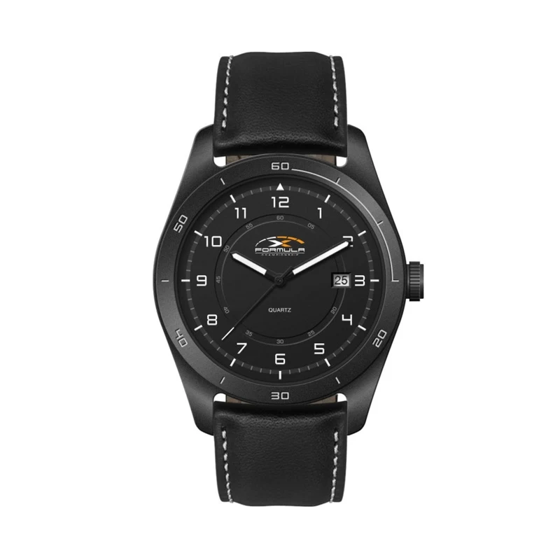 42MM, SS, BLACK CASE, 3-HAND MVT, DTE 1