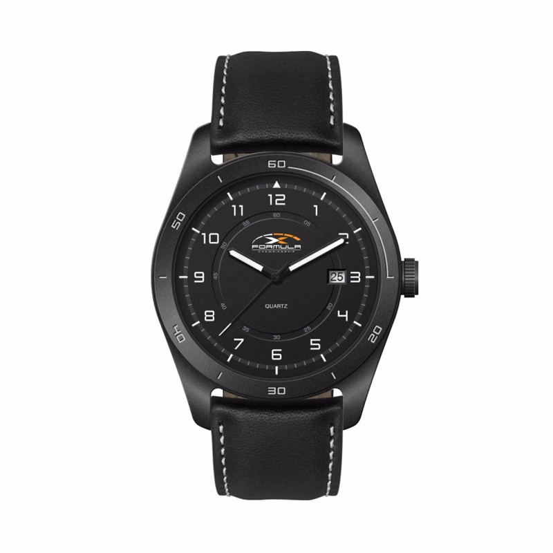 42MM, SS, BLACK CASE, 3-HAND MVT, DTE