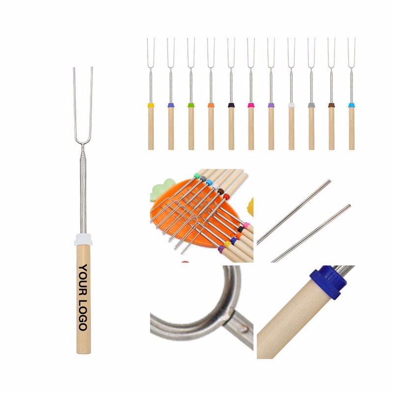 Extendable BBQ Fork for Marshmallows and Sausages