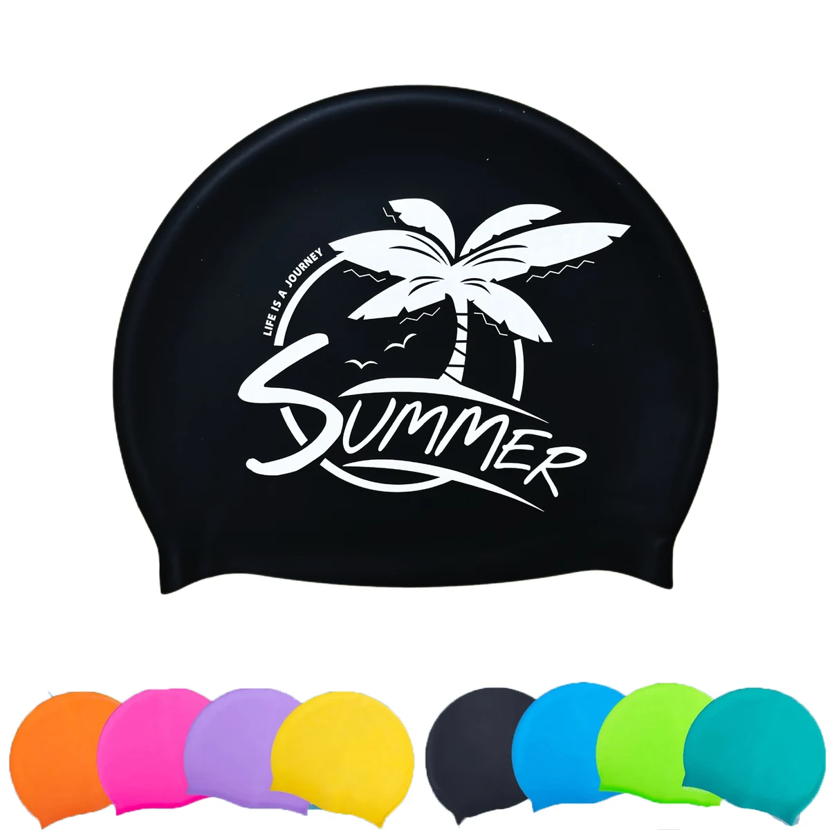 Adult Stretch Silicone Swim Cap 1