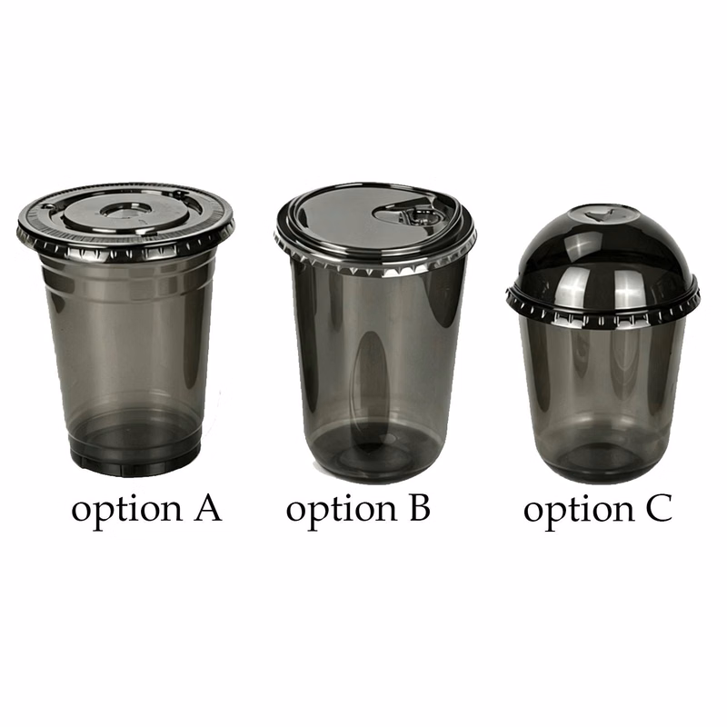 Black PET Plastic Cups