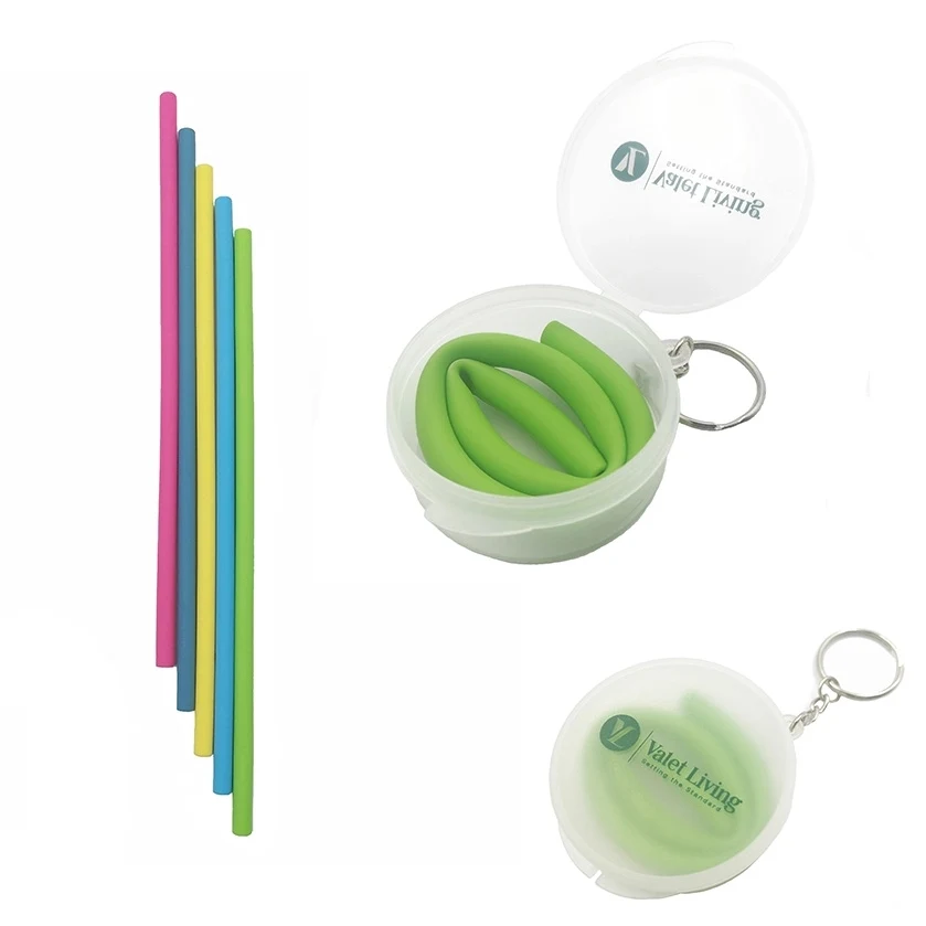 Reusable Silicone Drinking Straw In Case 1