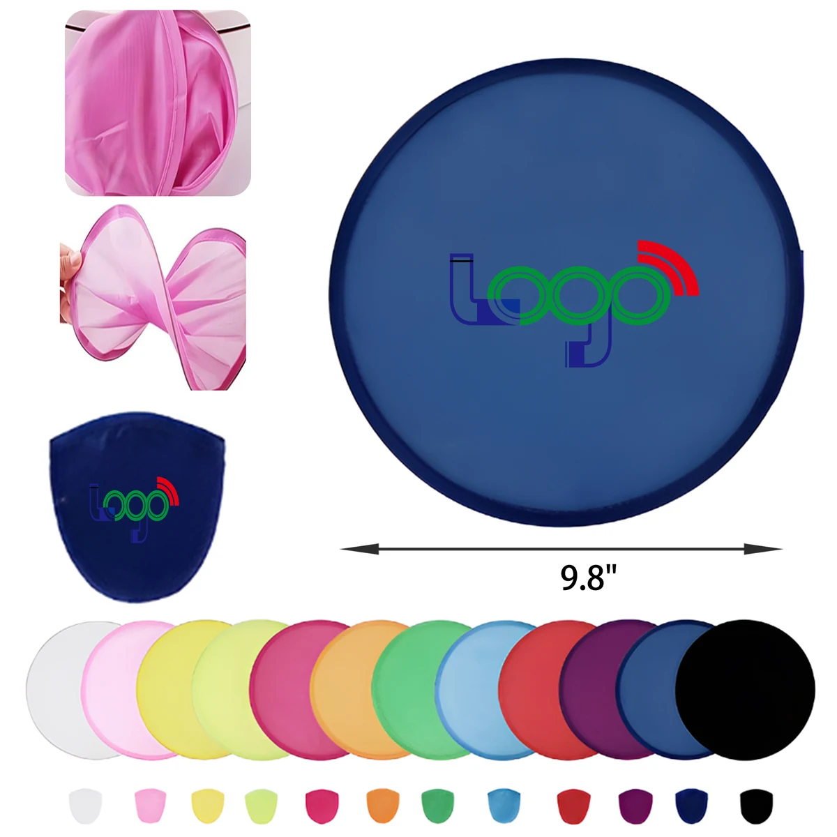 Portable Folding Flying Disc Fan With Pouch 1