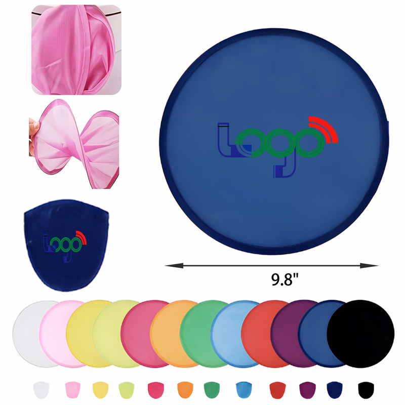 Portable Folding Flying Disc Fan With Pouch