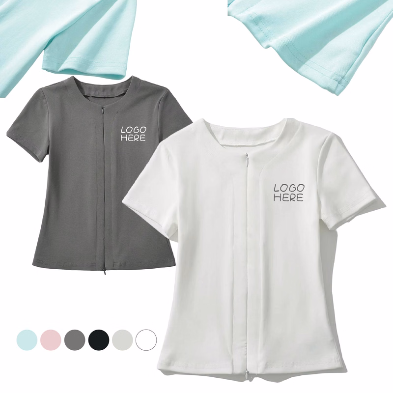 Short-Sleeve Round Neck Crop Tee