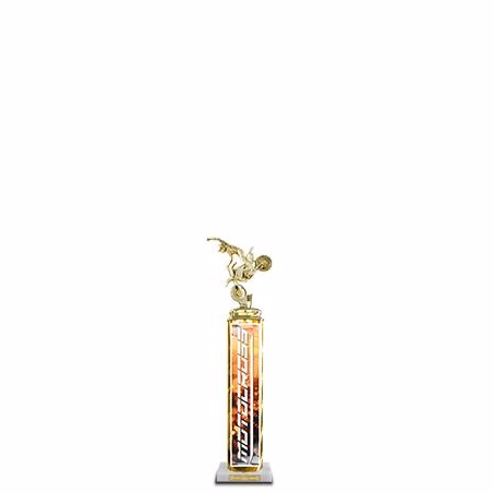 Gold MX Trophy: 18" 1 column, 2x4 white