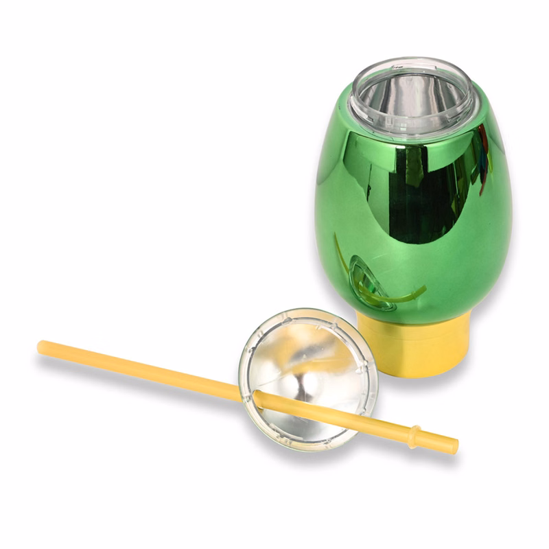 Christmas Light Bulb Beverage Cup With Straw
